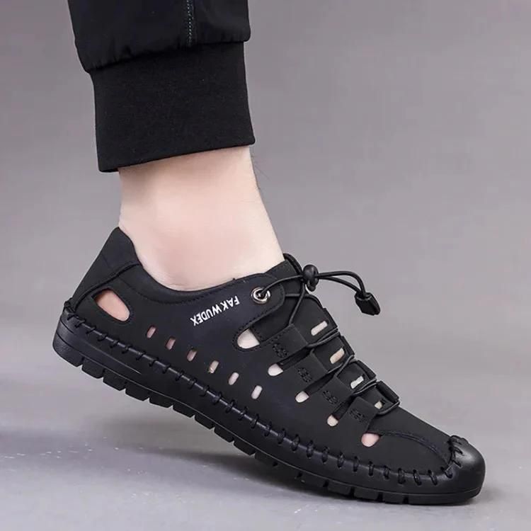 Men’s Stylish Casual Shoes | Black/Tan | Lace-Up
