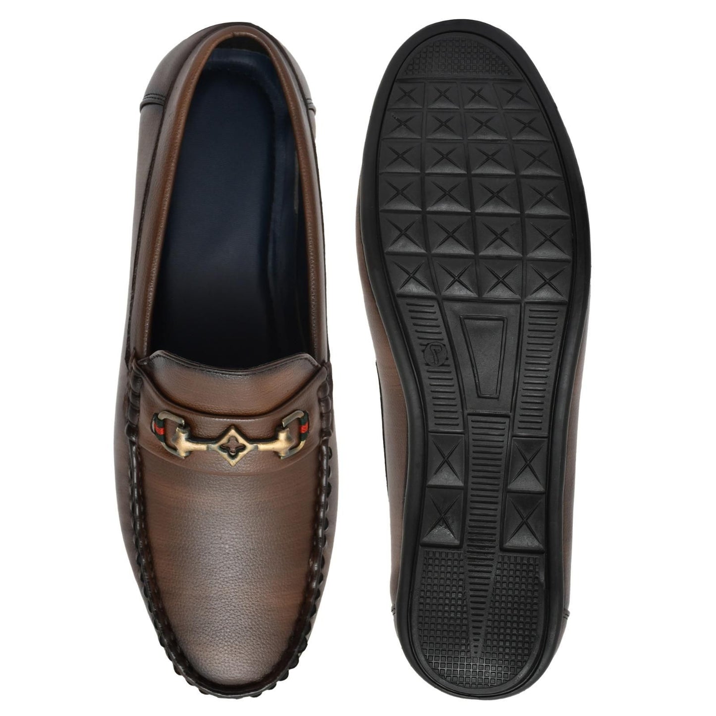 Vegan Leather Loafers – Ultra Comfort Sole - Brown