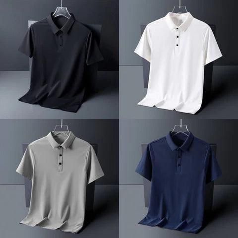 Poly Matte Solid Half Sleeves Polo T-Shirts β Pack of 4