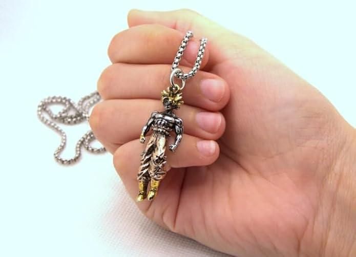 Goku-Inspired Pendant Chain | Stainless Steel | Silver-Plated