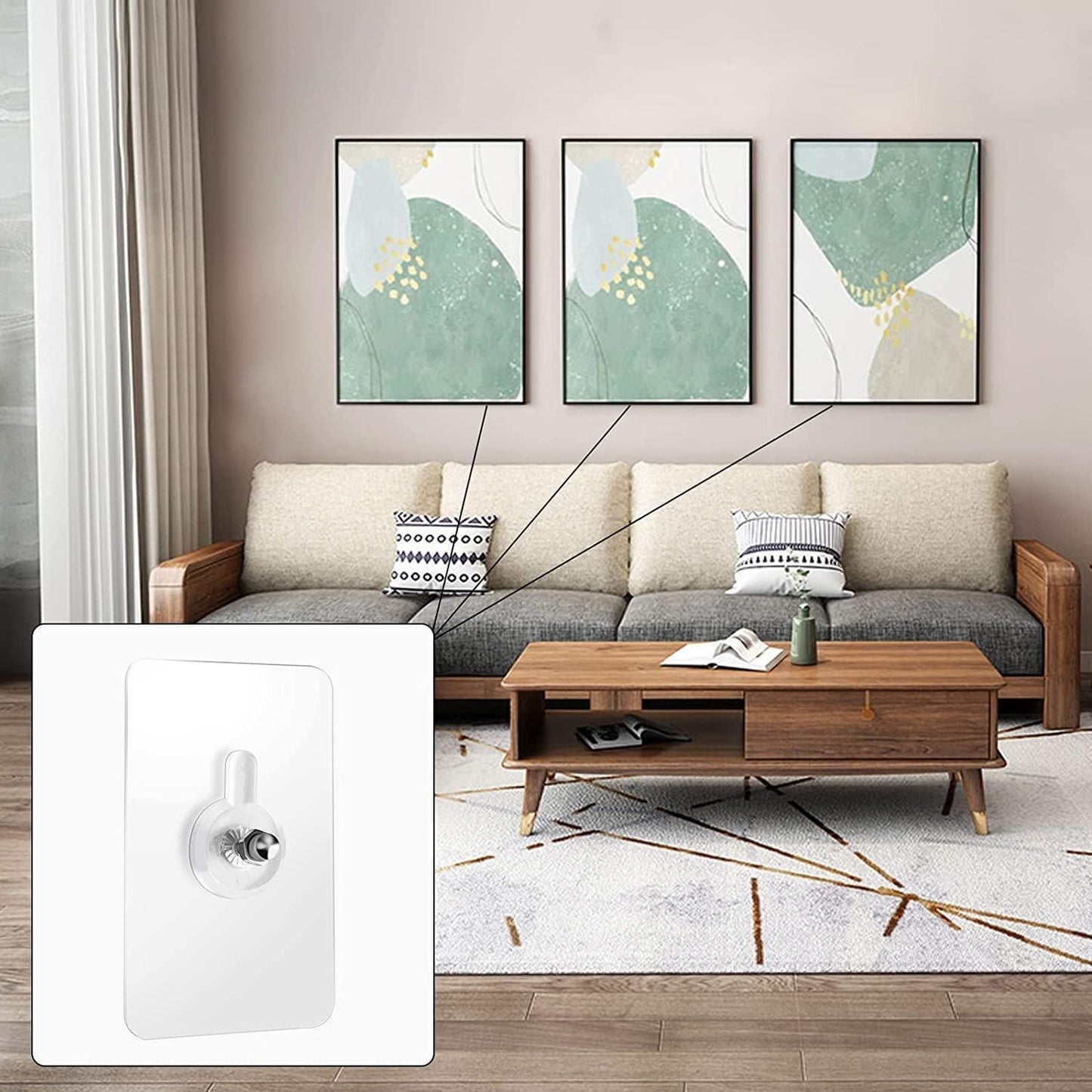 Heavy-Duty Adhesive Wall Hooks β No-Drill, Waterproof & Multi-Room Use (Pack of 10)