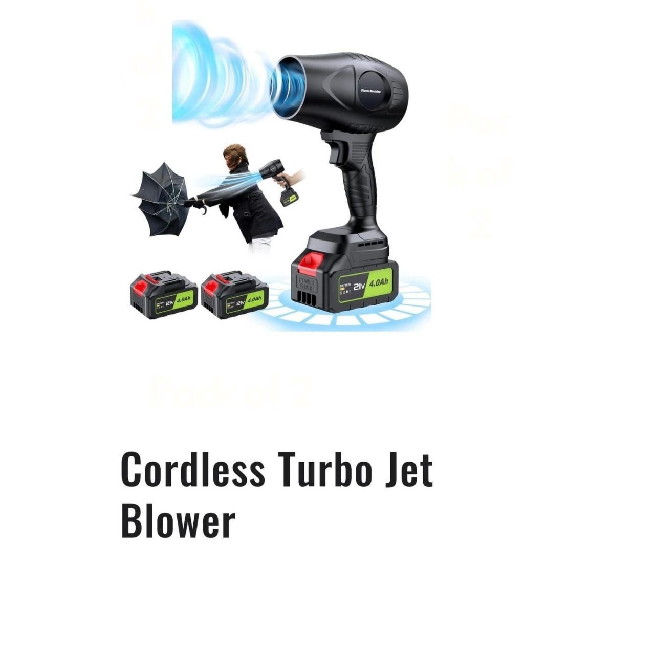 Cordless Turbo Jet Blower Unleash precision airflow