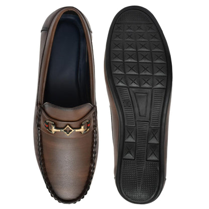 Vegan Leather Loafers – Ultra Comfort Sole - Brown