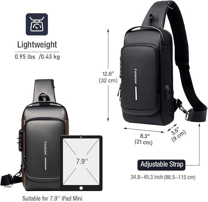 Men’s Leather Sling Bag – Compact. Stylish. Functional.