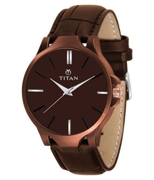 Men’s Analog Leather Watch – Ethnic Dial | Alloy Case
