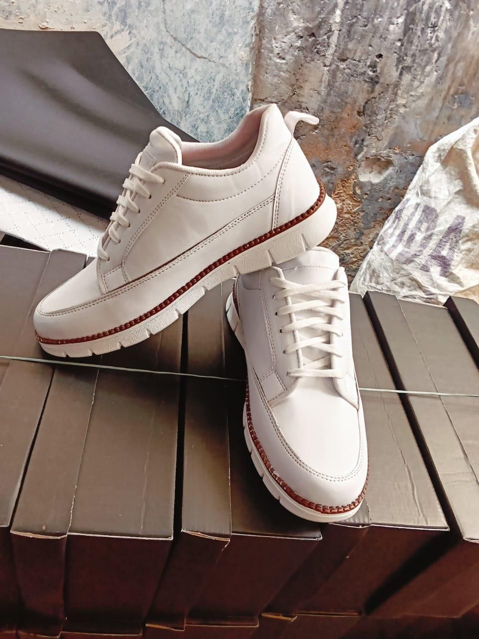 Ultra-Comfy Soft Sole Sneakers | White | Gel-PU Blend