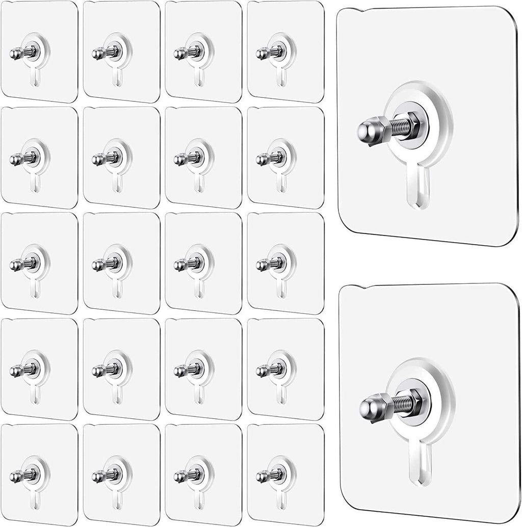 Heavy-Duty Adhesive Wall Hooks – No-Drill, Waterproof & Multi-Room Use (Pack of 10)
