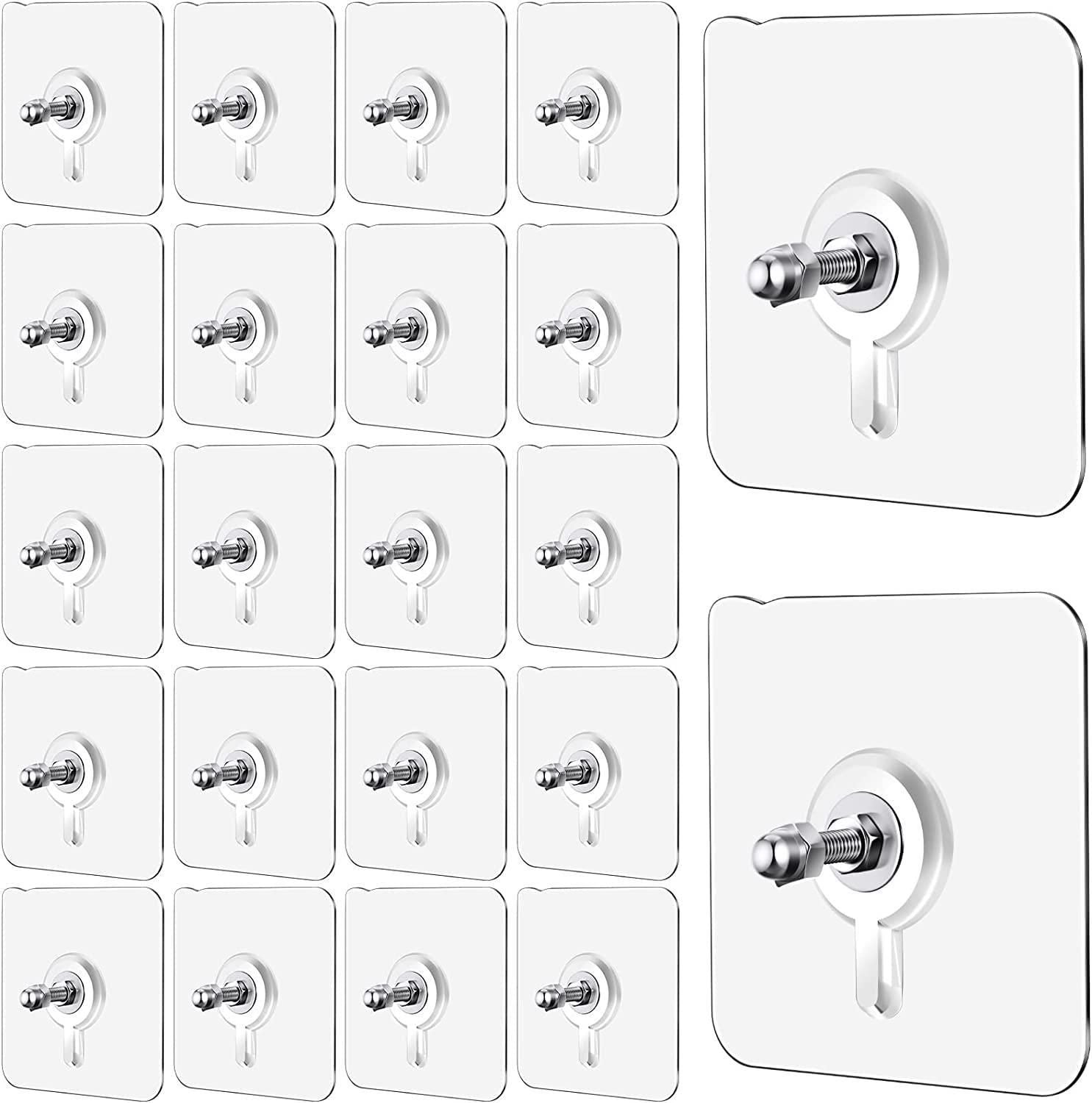 Heavy-Duty Adhesive Wall Hooks – No-Drill, Waterproof & Multi-Room Use (Pack of 10)