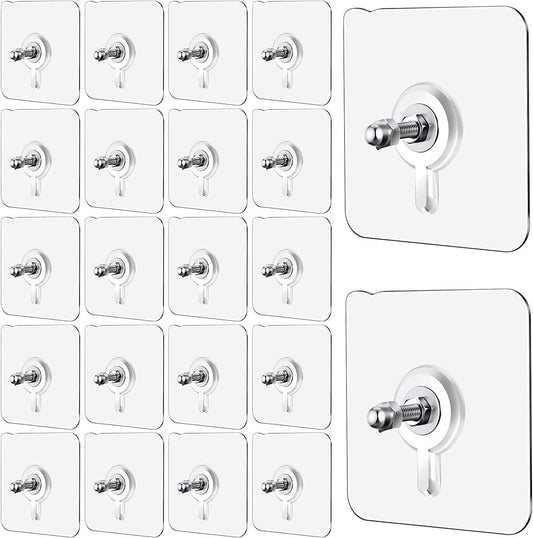 Heavy-Duty Adhesive Wall Hooks – No-Drill, Waterproof & Multi-Room Use (Pack of 10)