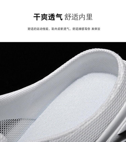 Half Slippers | Non-Slip Casual Shoes for Men | White | Slip-On