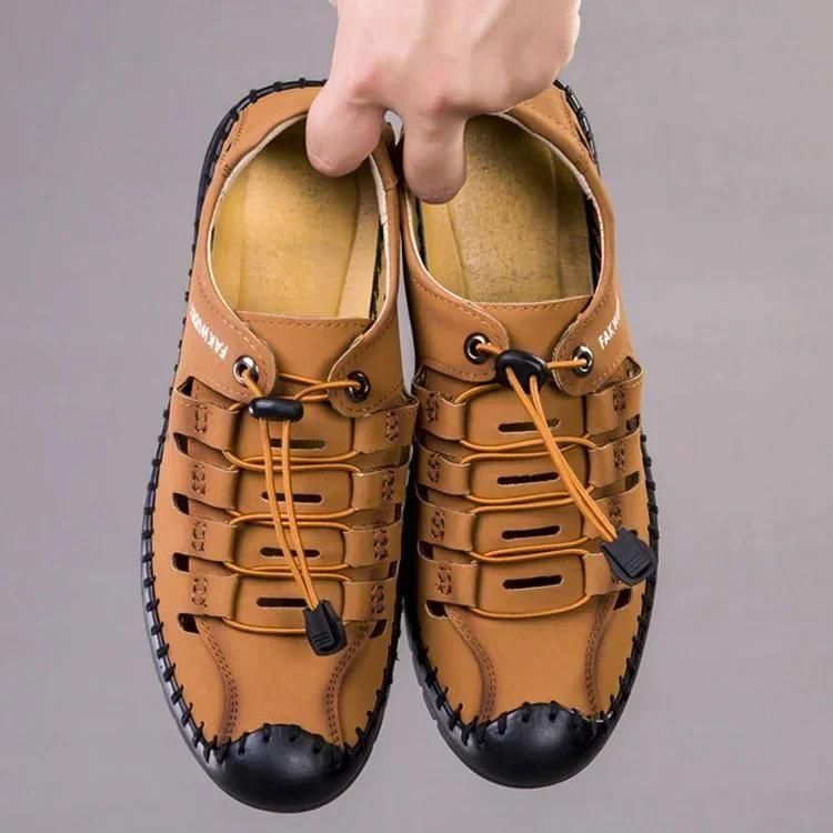 Men’s Stylish Casual Shoes | Black/Tan | Lace-Up