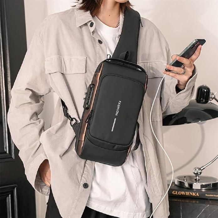 Men’s Leather Sling Bag – Compact. Stylish. Functional.