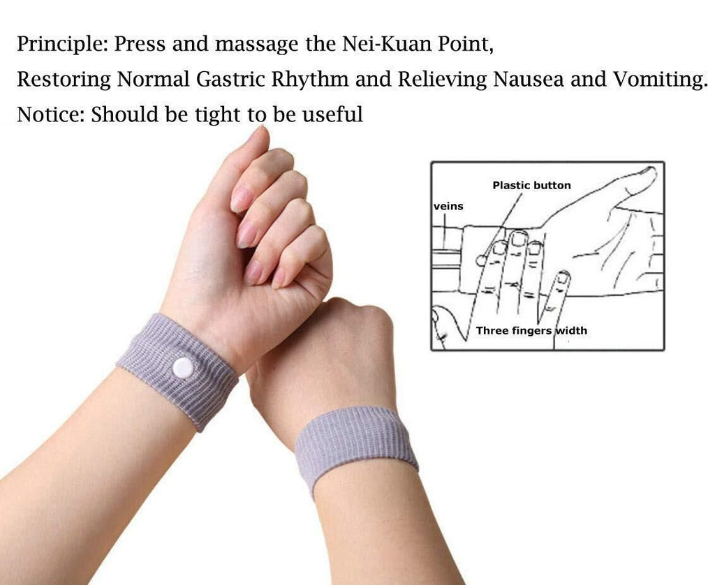 Motion Sickness Relief Wristbands | Acupressure-Based | Drug-Free | Pack of 2