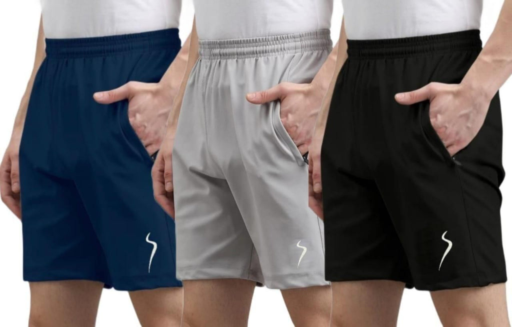 Combo of 3 Men’s Cotton-Polyester Shorts