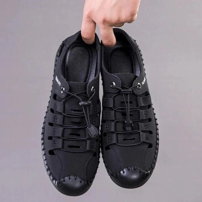 Men’s Stylish Casual Shoes | Black/Tan | Lace-Up