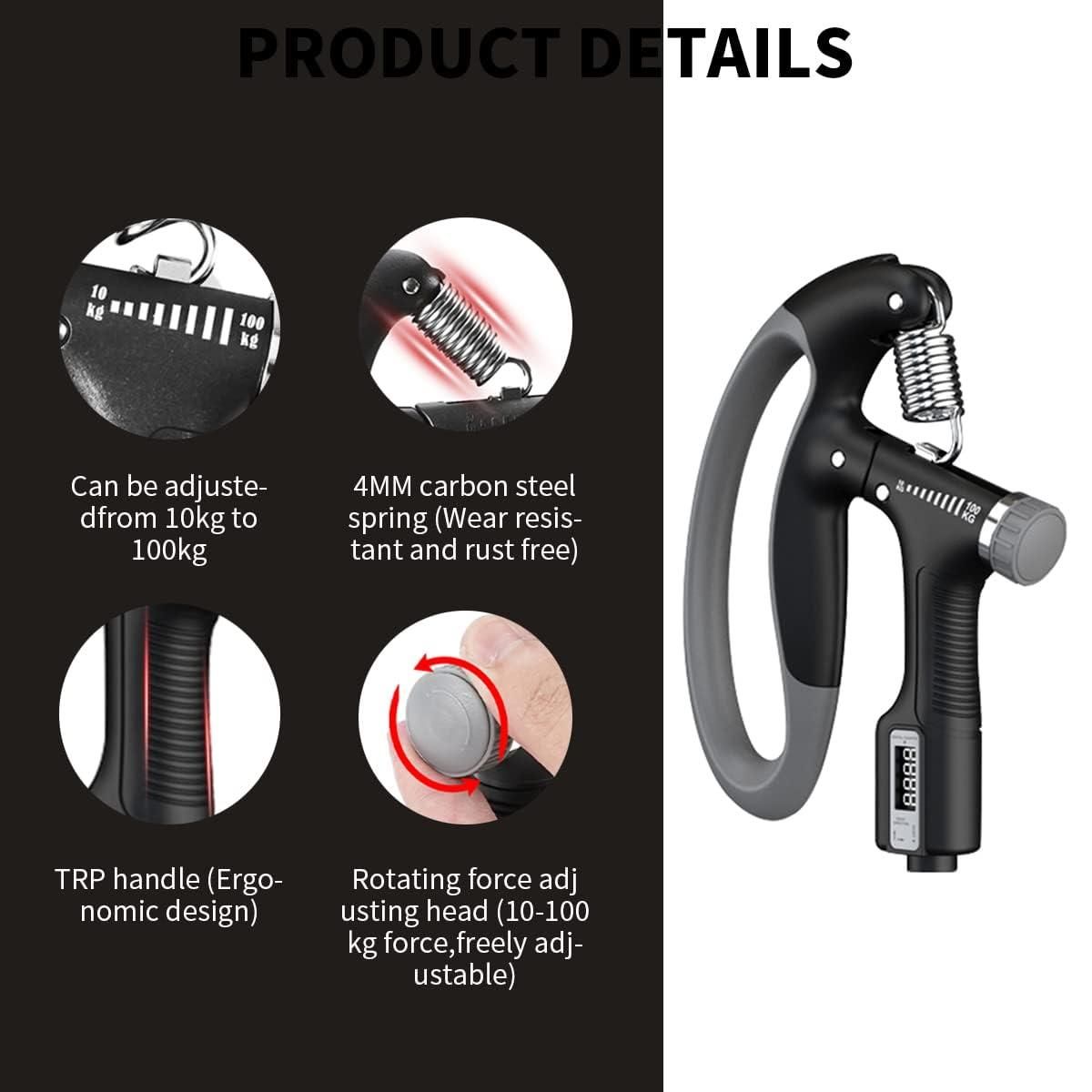 Adjustable Counting Hand Grip Strengthener