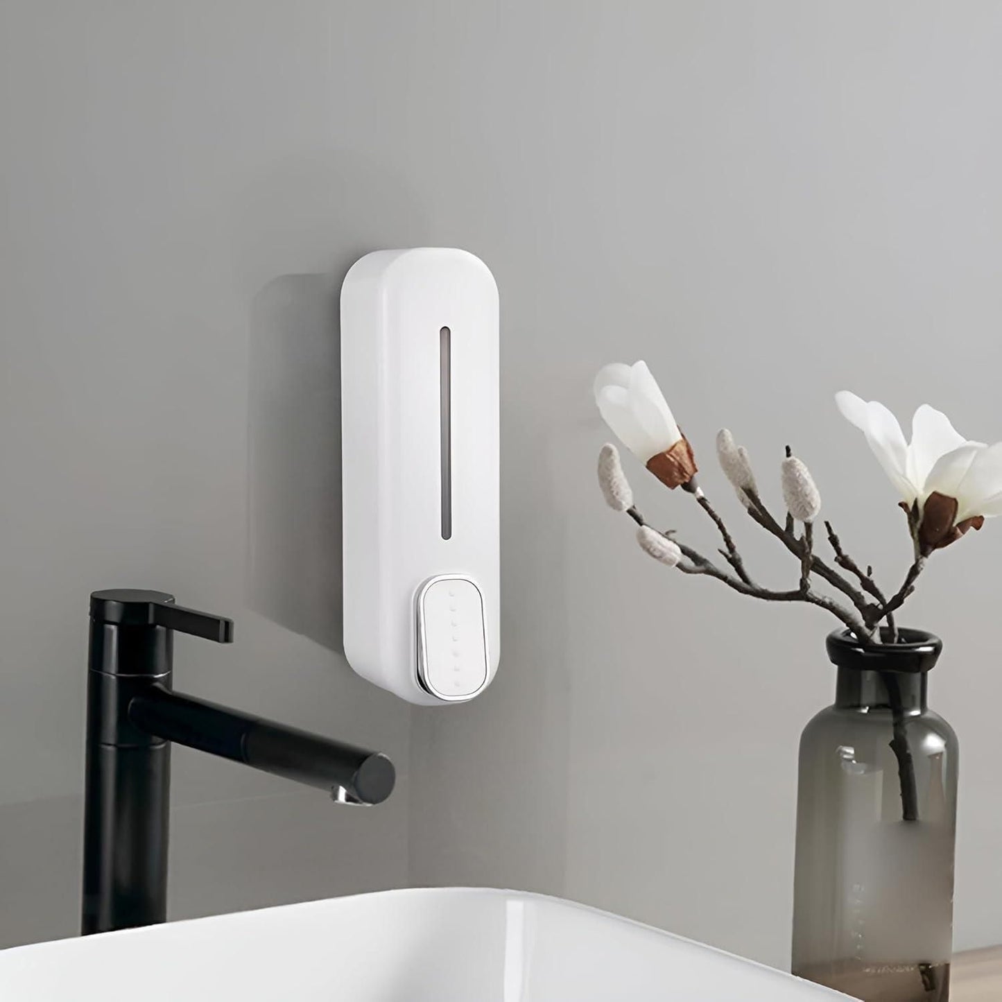 Wall-Mounted Manual Soap Dispenser – No-Drip, Space-Saving (Pack of 2)