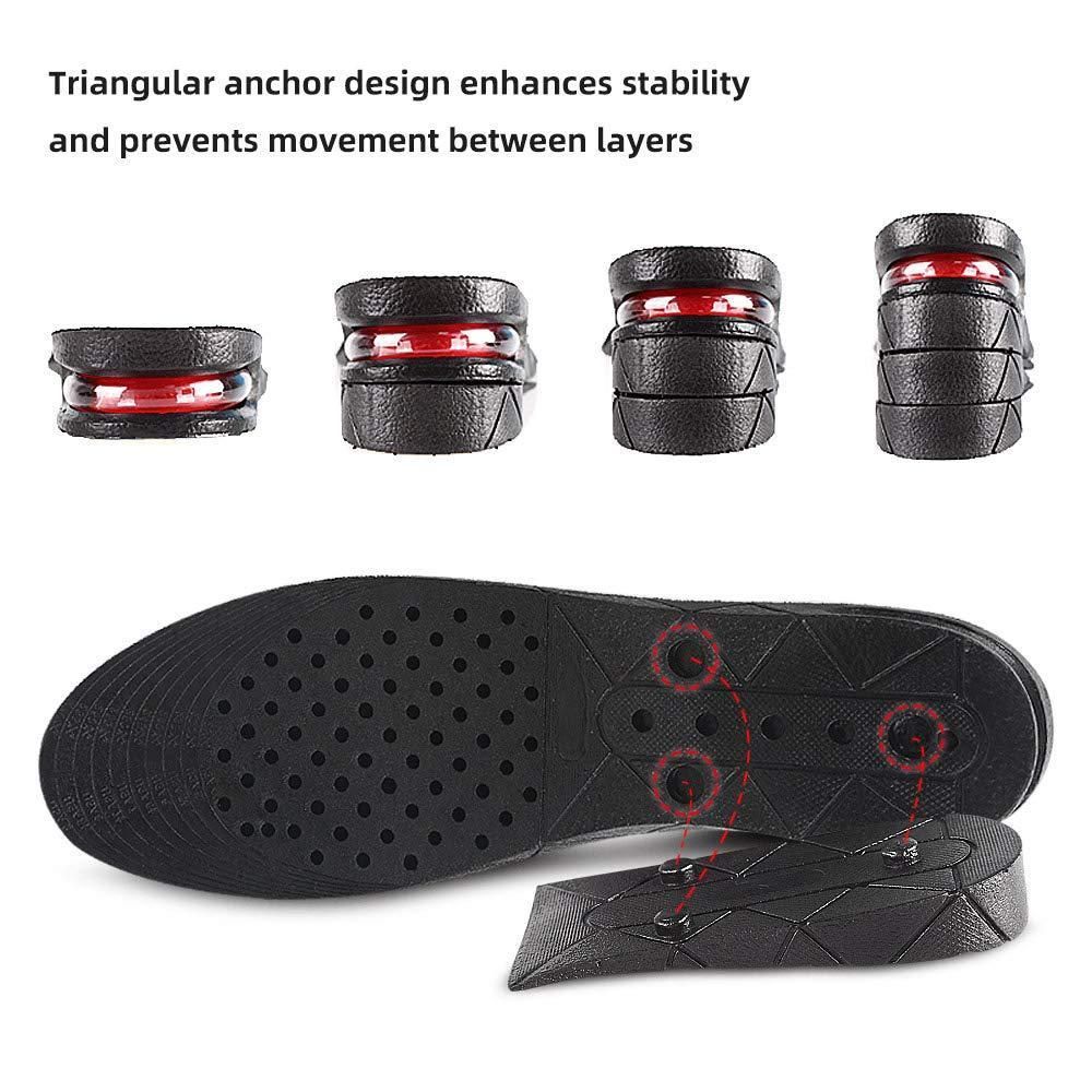 Height Enhancing Insoles | 4-Layer Adjustable | Rubber | Pack of 1