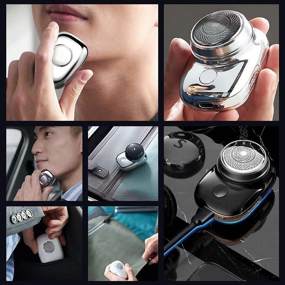 Mini Electric Shaver | Compact Grooming Tool | Steel Blade | Travel-Ready