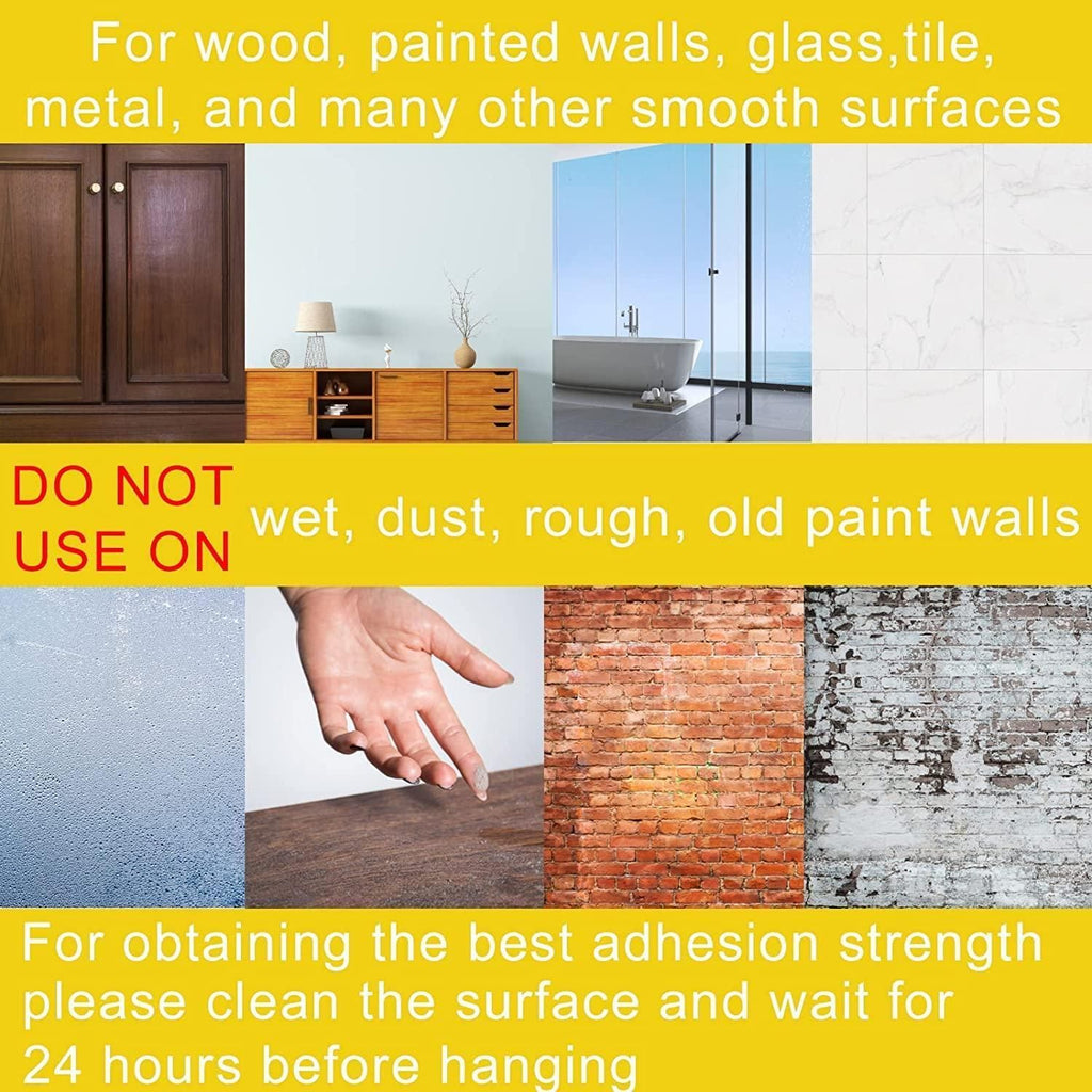 Heavy-Duty Adhesive Wall Hooks – No-Drill, Waterproof & Multi-Room Use (Pack of 10)